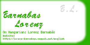 barnabas lorenz business card
